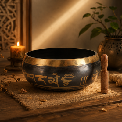 Grand bol chantant tibétain Olystra — thérapie sonore professionnelle harmonisation chakras